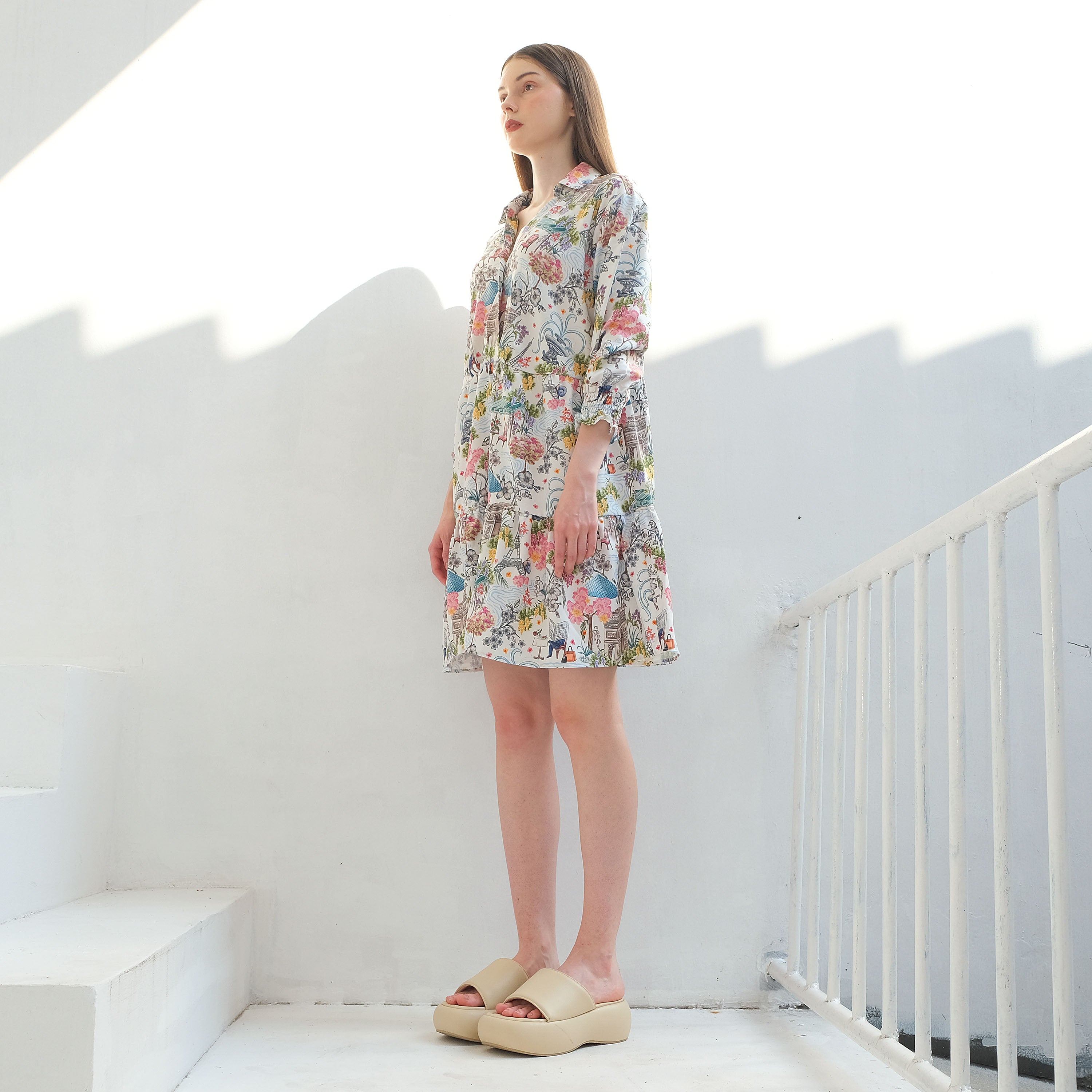Parisienne Short Dress (White)