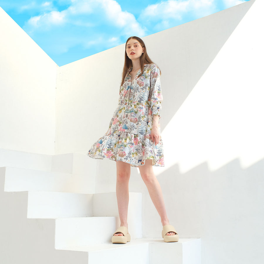 Parisienne Short Dress (White)