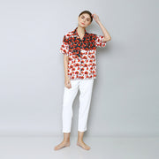 Pretty Poppy White Everyday Shirt