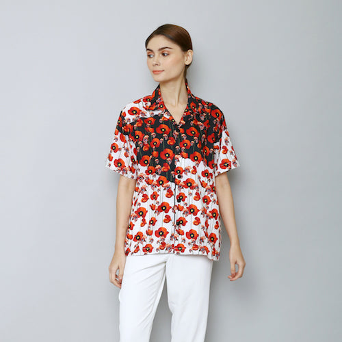 Pretty Poppy White Everyday Shirt