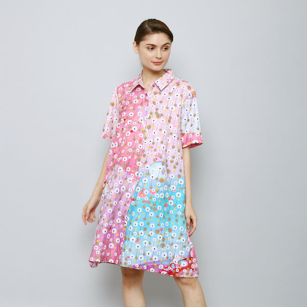 Dancing Dandelion Shirt Dress