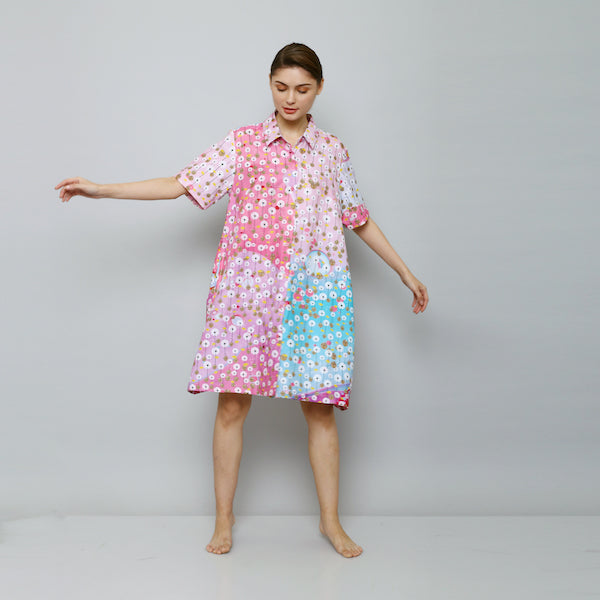 Dancing Dandelion Shirt Dress