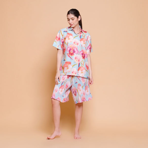 Fancy Pansy Bowling Shirt