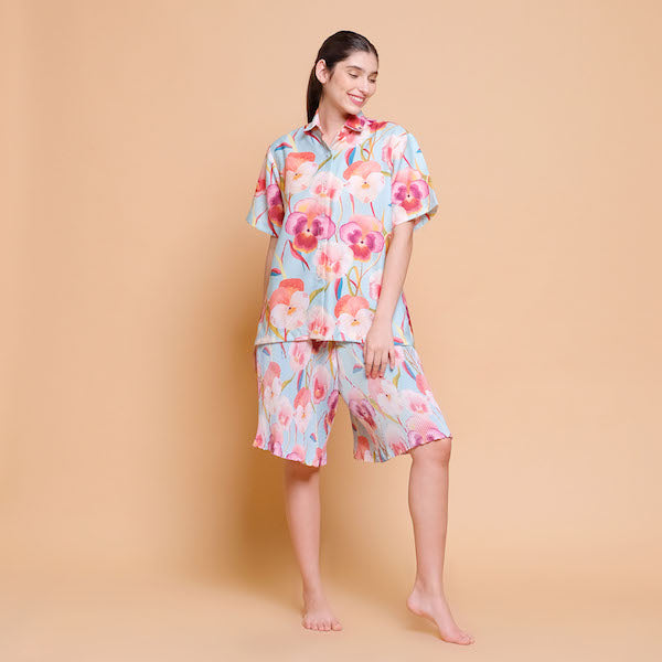 Fancy Pansy Bowling Shirt