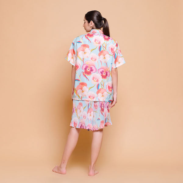 Fancy Pansy Bowling Shirt
