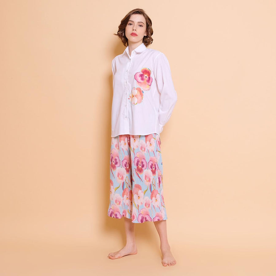 Fancy Pansy Long Sleeve Shirt
