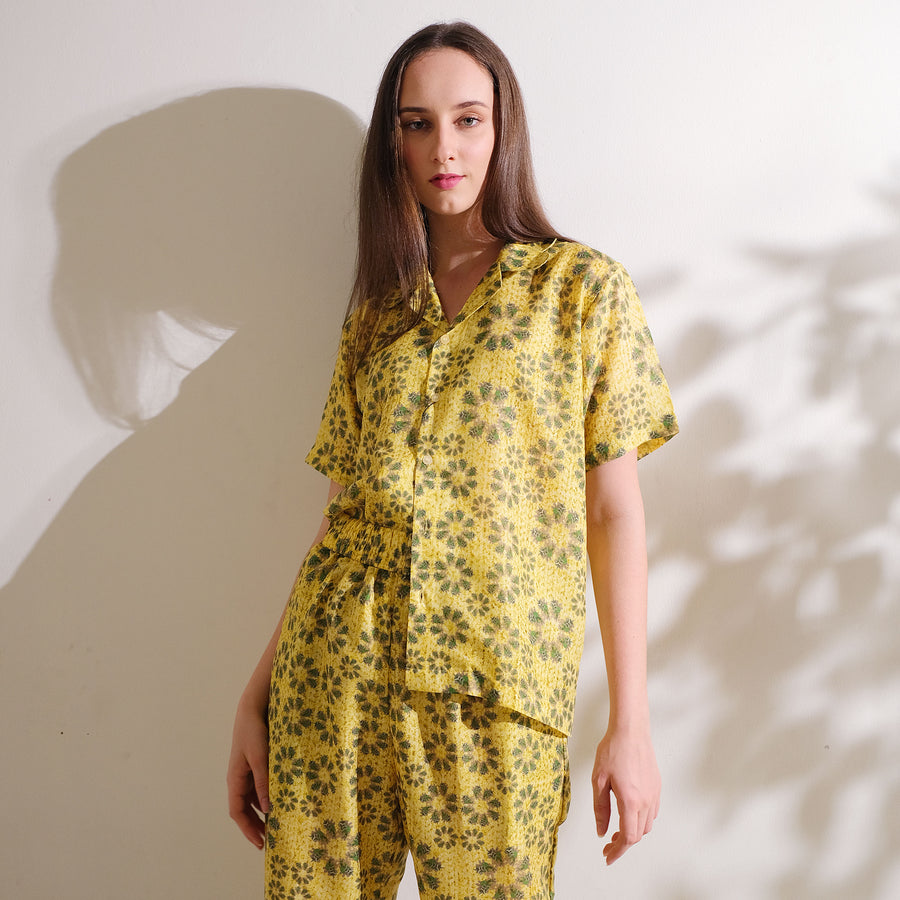 Yellow Crochet Everyday Shirt - KALA x MULYANA