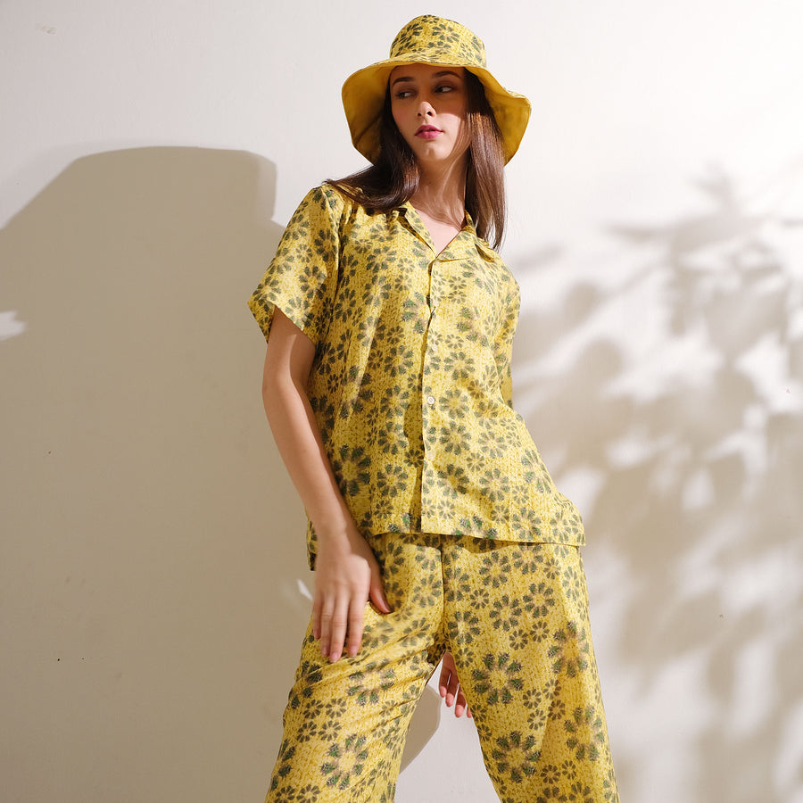 Yellow Crochet Everyday Shirt - KALA x MULYANA