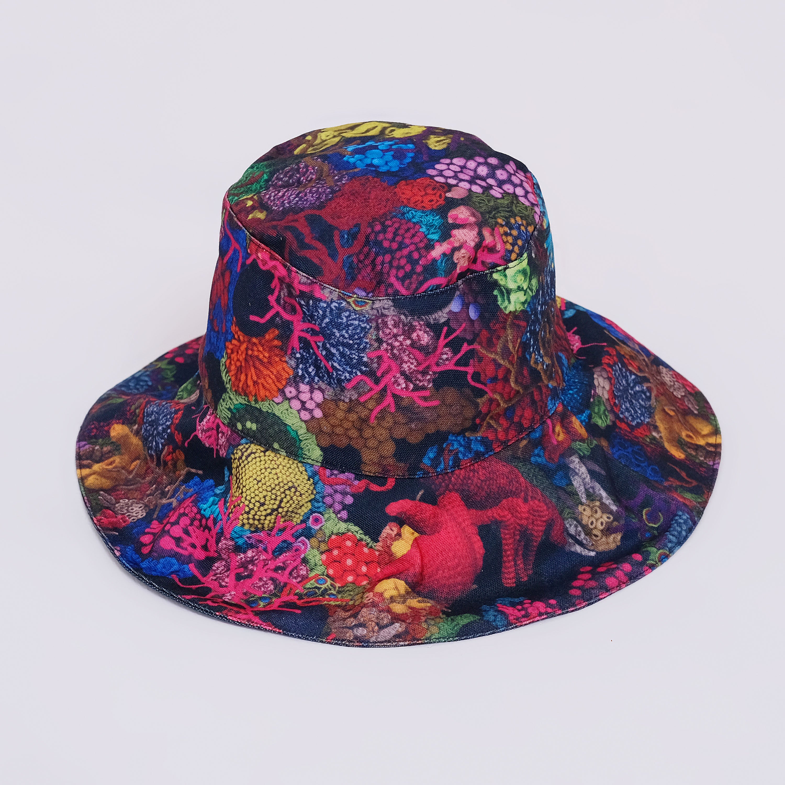 Coral Nation Reversible Bucket Hat - KALA x MULYANA