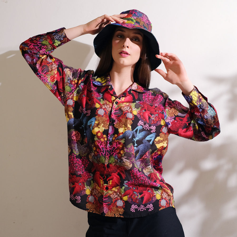 Coral Nation Long Sleeve Shirt - KALA x MULYANA - Twill
