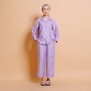 Lilac Embellished Long Sleeve Shirt - KALA x PVRA