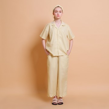 Yellow Embellished Everyday Shirt - KALA x PVRA