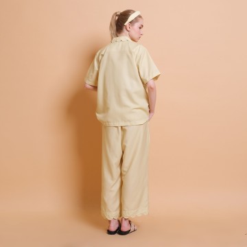 Yellow Embellished Everyday Shirt - KALA x PVRA