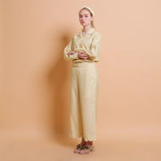 Yellow Embellished Long Sleeve Shirt - KALA x PVRA