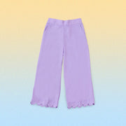Lilac Scallop Basic Trousers