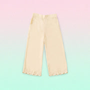 Yellow Scallop Basic Trousers