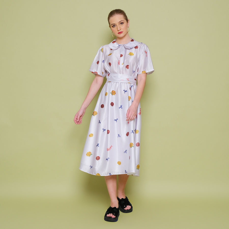 Fleurine Sateen Dress