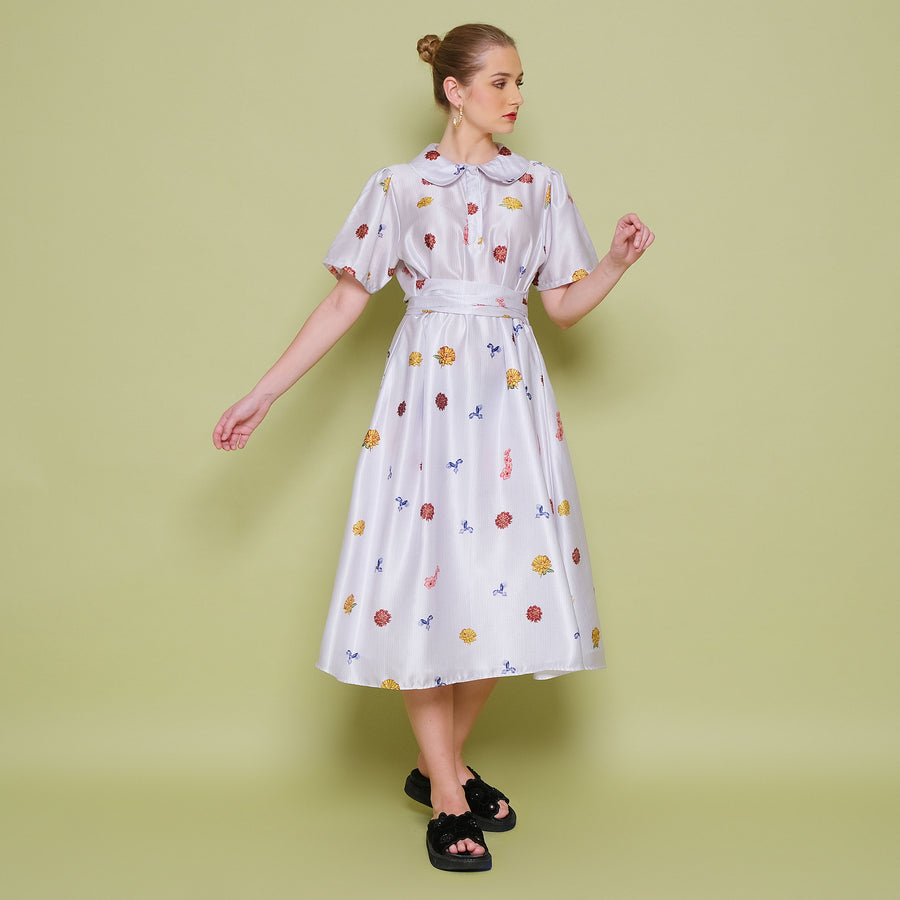 Fleurine Sateen Dress