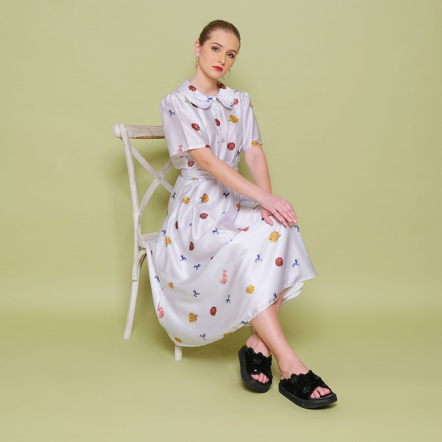 Fleurine Sateen Dress