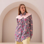 Heather Long Sleeve Shirt with Imelda Collar