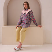 Heather Long Sleeve Shirt with Imelda Collar