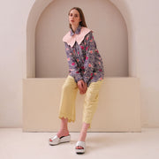 Heather Long Sleeve Shirt with Imelda Collar
