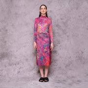Pink Motion Midi Skirt - KALA x ISHA HENING