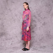 Pink Motion Midi Skirt - KALA x ISHA HENING