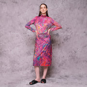 Pink Motion Midi Skirt - KALA x ISHA HENING