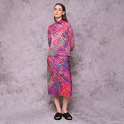 Pink Motion High Neck Top - KALA x ISHA HENING