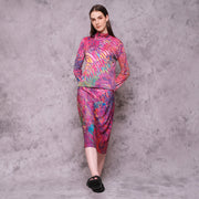Pink Motion High Neck Top - KALA x ISHA HENING