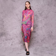 Pink Motion High Neck Top - KALA x ISHA HENING