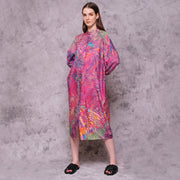 Pink Motion Midi Shirt Dress - KALA x ISHA HENING