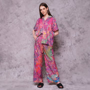 Pink Motion Palazzo Pants - KALA x ISHA HENING