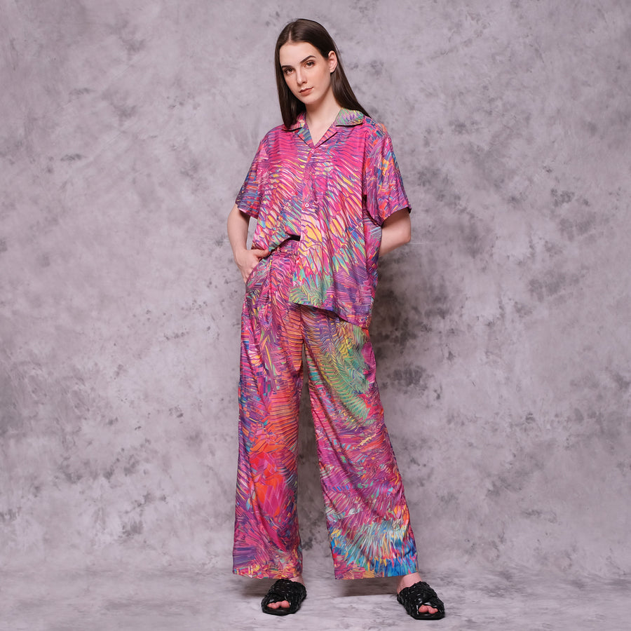 Pink Motion Palazzo Pants - KALA x ISHA HENING