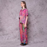 Pink Motion Palazzo Pants - KALA x ISHA HENING