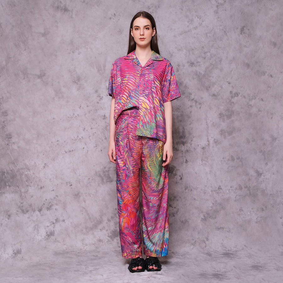 Pink Motion Palazzo Pants - KALA x ISHA HENING