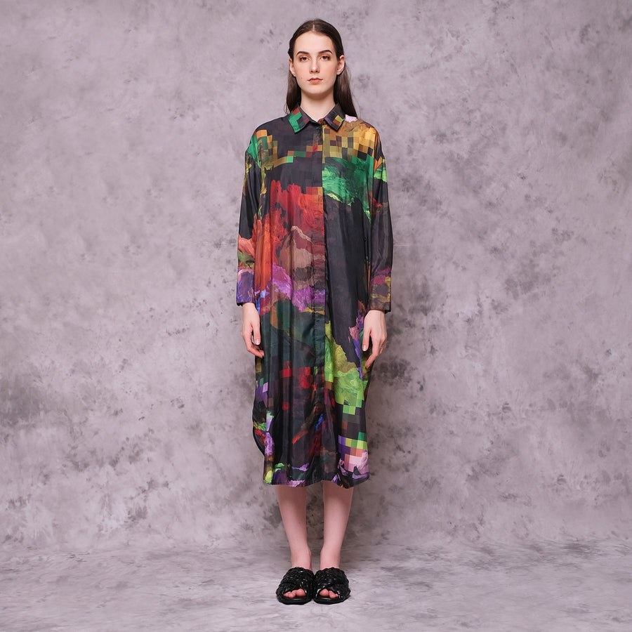 Deep Passage Long Sleeve Dress - KALA x ISHA HENING