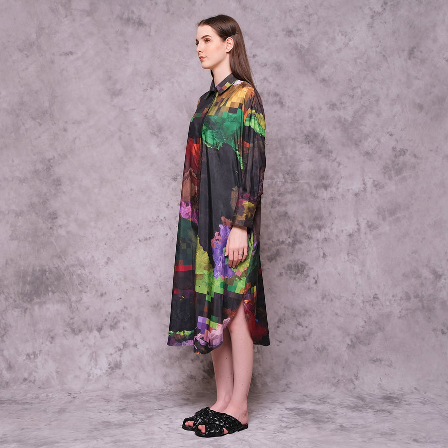 Deep Passage Long Sleeve Dress - KALA x ISHA HENING