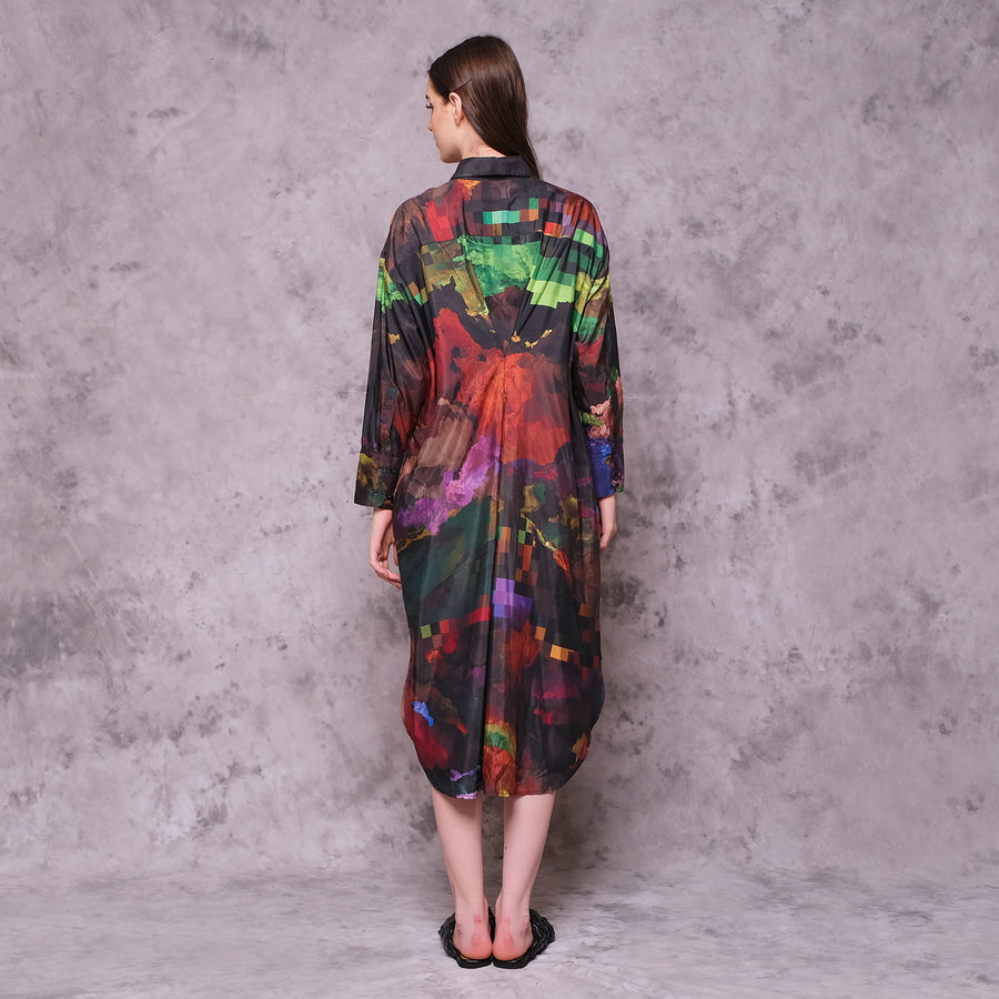 Deep Passage Long Sleeve Dress - KALA x ISHA HENING