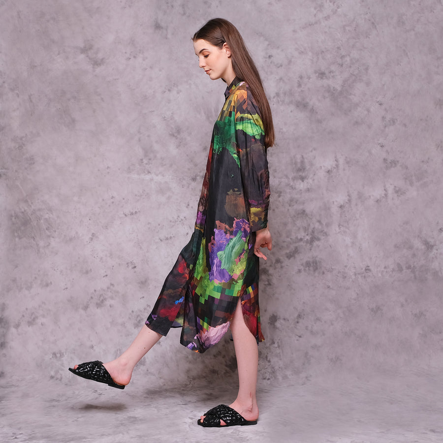Deep Passage Long Sleeve Dress - KALA x ISHA HENING