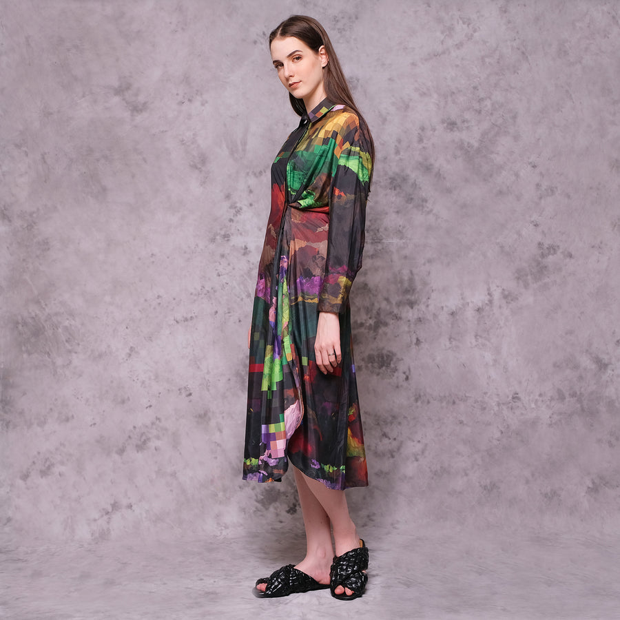 Deep Passage Long Sleeve Dress - KALA x ISHA HENING