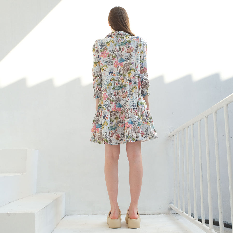 Parisienne Short Dress (White)
