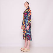 Night Garden Long Sleeved Shirt Dress