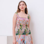 Chrysanthemum Garden Smock Tank Top