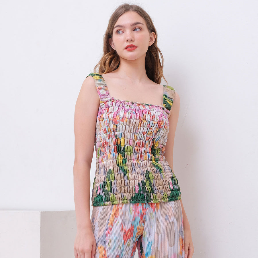 Chrysanthemum Garden Smock Tank Top