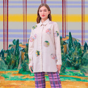 Chrysanthemum Garden Patchwork Long Sleeve Shirt