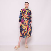 Night Garden Long Sleeved Shirt Dress