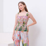 Chrysanthemum Garden Smock Tank Top