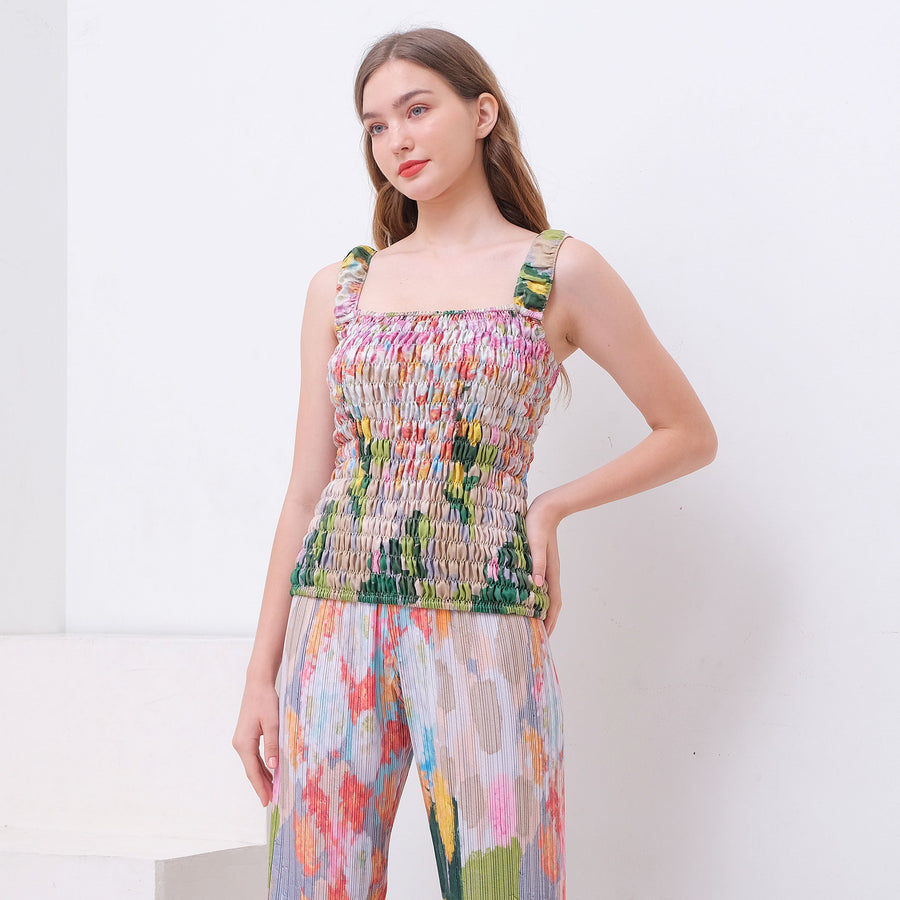 Chrysanthemum Garden Smock Tank Top